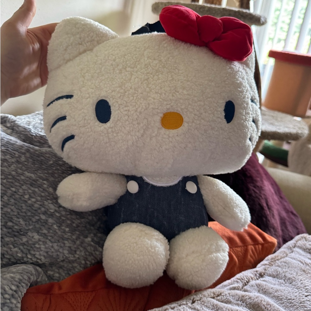 NWT Hello Kitty Plush Backpack with Red Bow